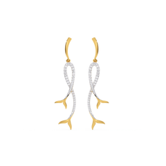 Mermaid Lure - Lab Diamond Drop Earrings