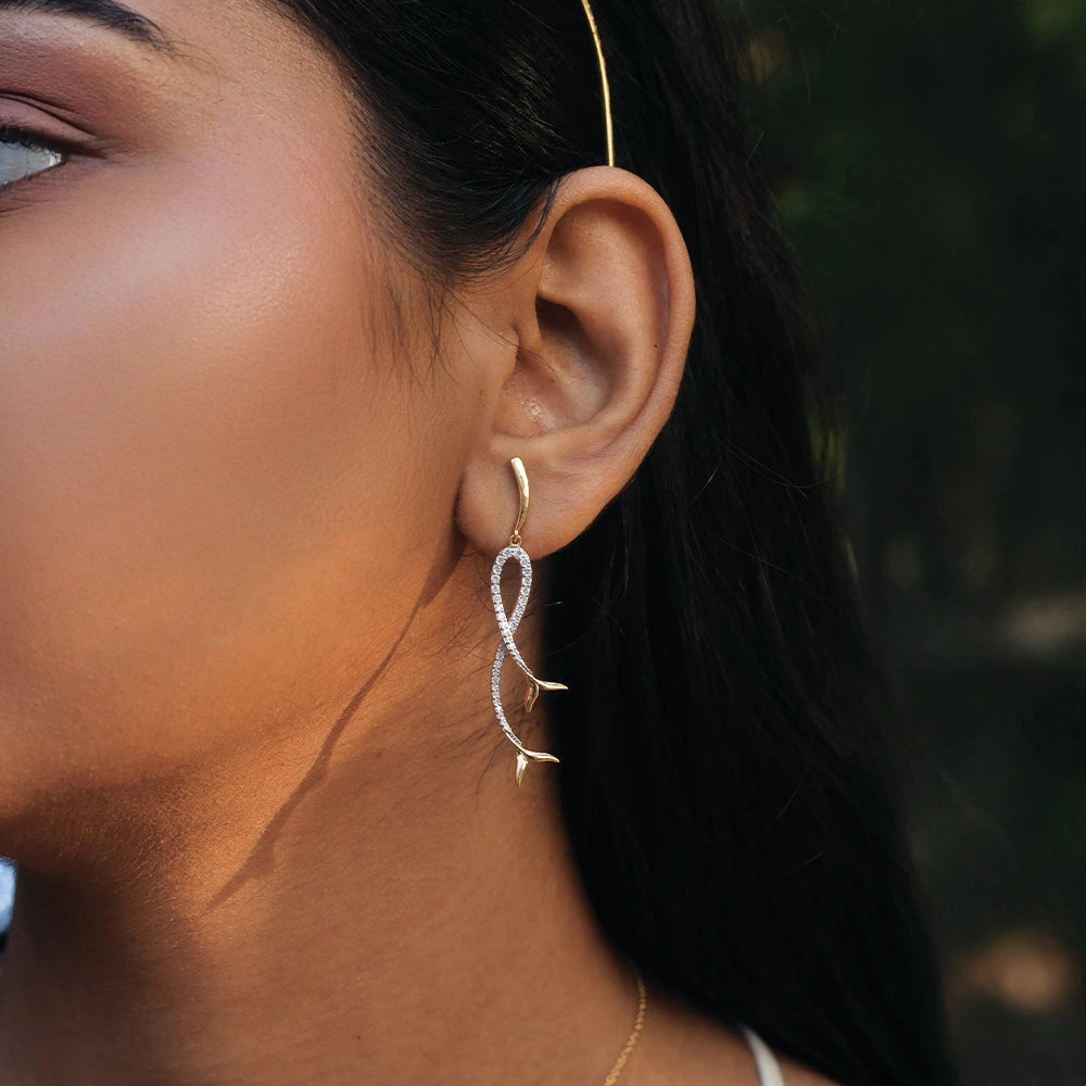 Mermaid Lure - Lab Diamond Drop Earrings