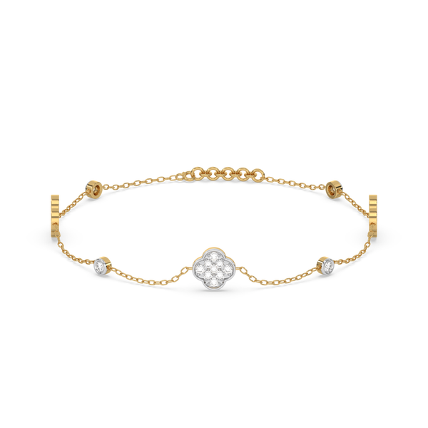 Lukson Midnight Enchanted - Lab Grown Diamond Clover Bracelet