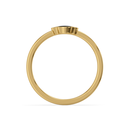 Midnight Enchanted Fashion Ring-18kt Gold Vermeil Ring