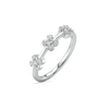 Mini Flower Sequence Ring-925 Sterling Silver Lab Grown Diamond Ring