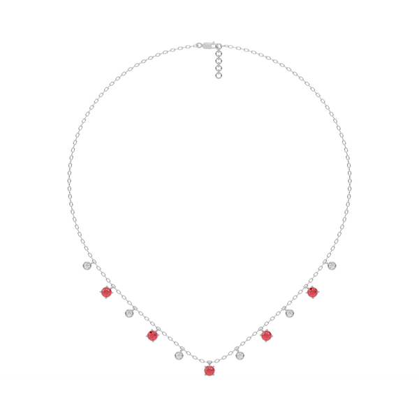 Scarlet Whisper - Lab Grown Diamond Necklace for Women - Lukson 