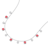 Lukson Scarlet Whisper - Lab Grown Diamond & Ruby Station Necklace