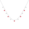 Scarlet Whisper - Lab Grown Diamond & Ruby Station Necklace - Lukson 