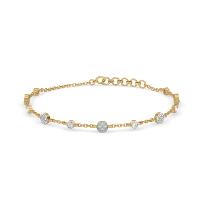 Multi Spheres Radiance - 18kt Gold  Vermeil Lab Grown Diamond Bracelet 