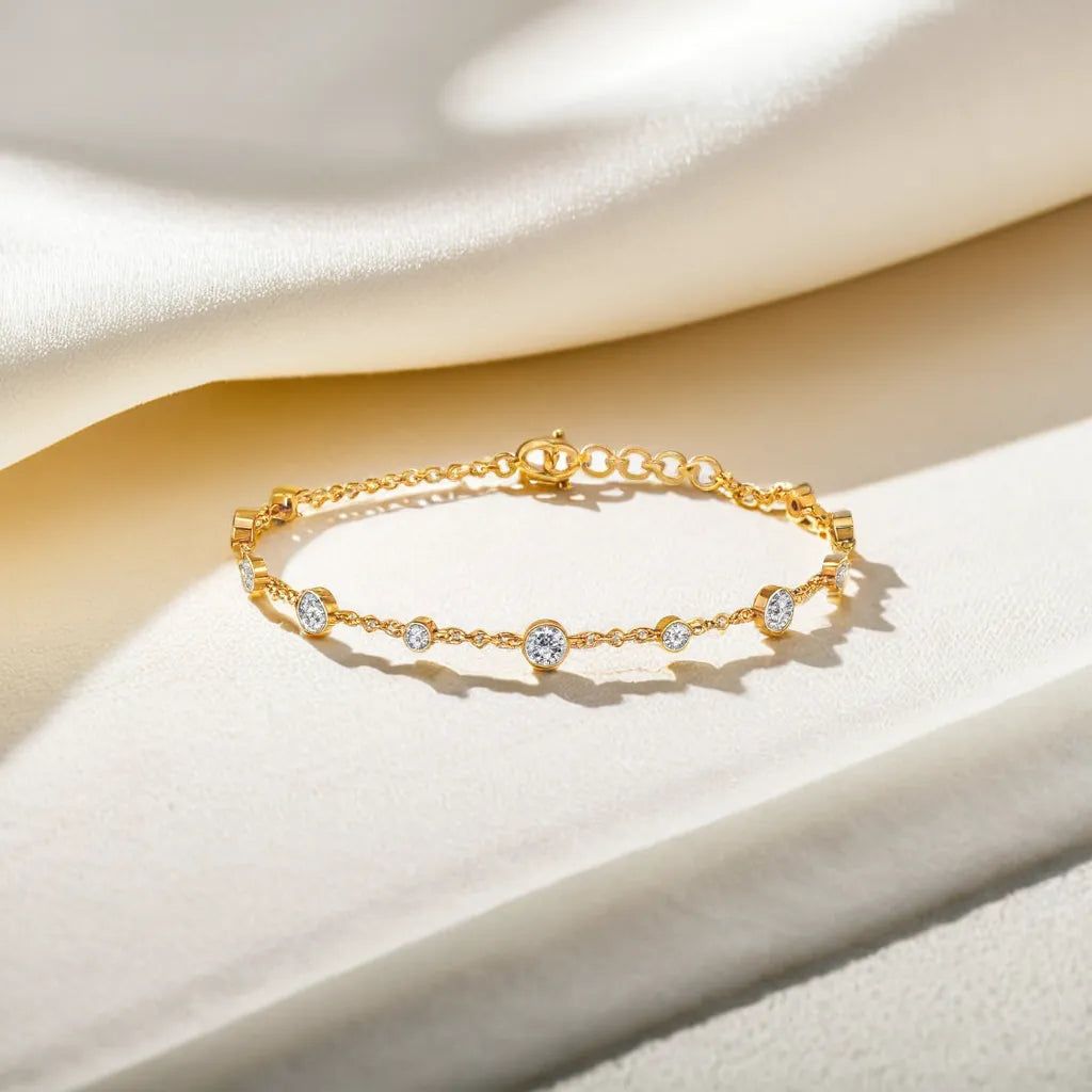 Multi Spheres Radiance - 18kt Gold  Vermeil Lab Grown Diamond Bracelet 