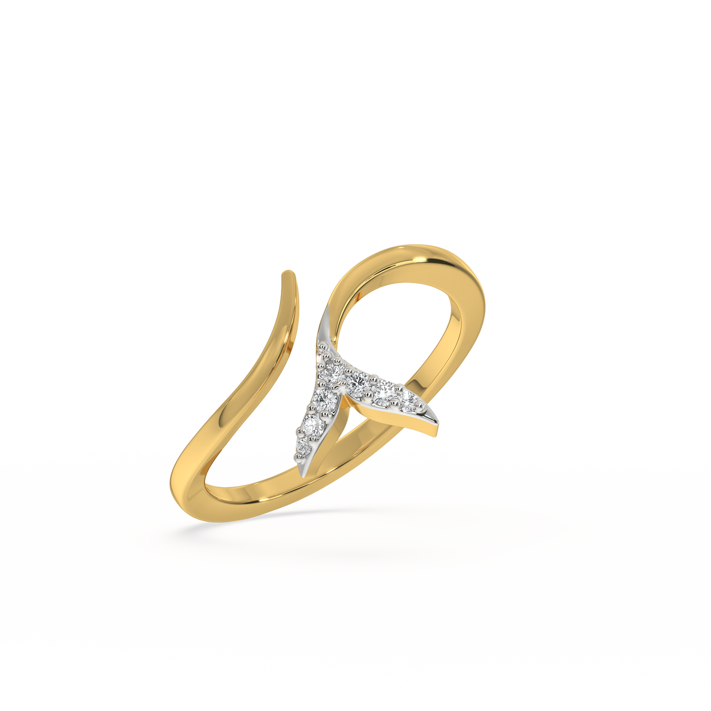 Mystic Tail Ring - 18kt Gold Vermeil Lab Grown Diamond