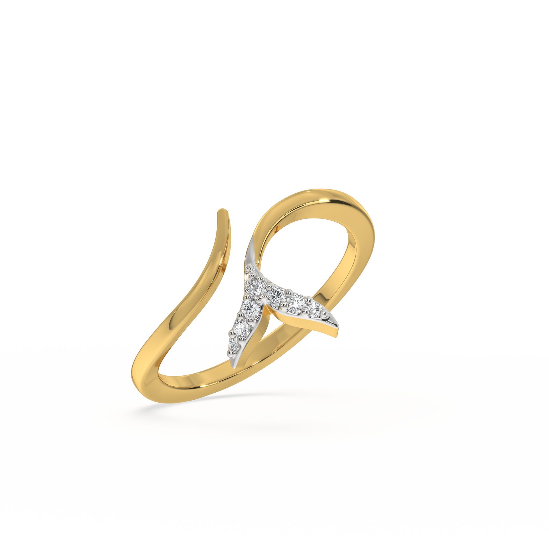 Mystic Tail Ring - 18kt Gold Vermeil Lab Grown Diamond