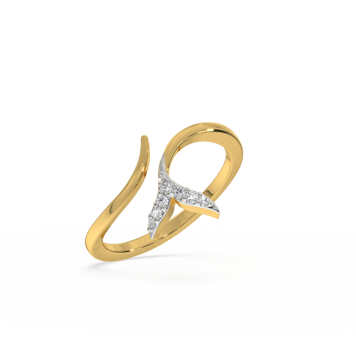 Mystic Tail Ring - 18kt Gold Vermeil Lab Grown Diamond