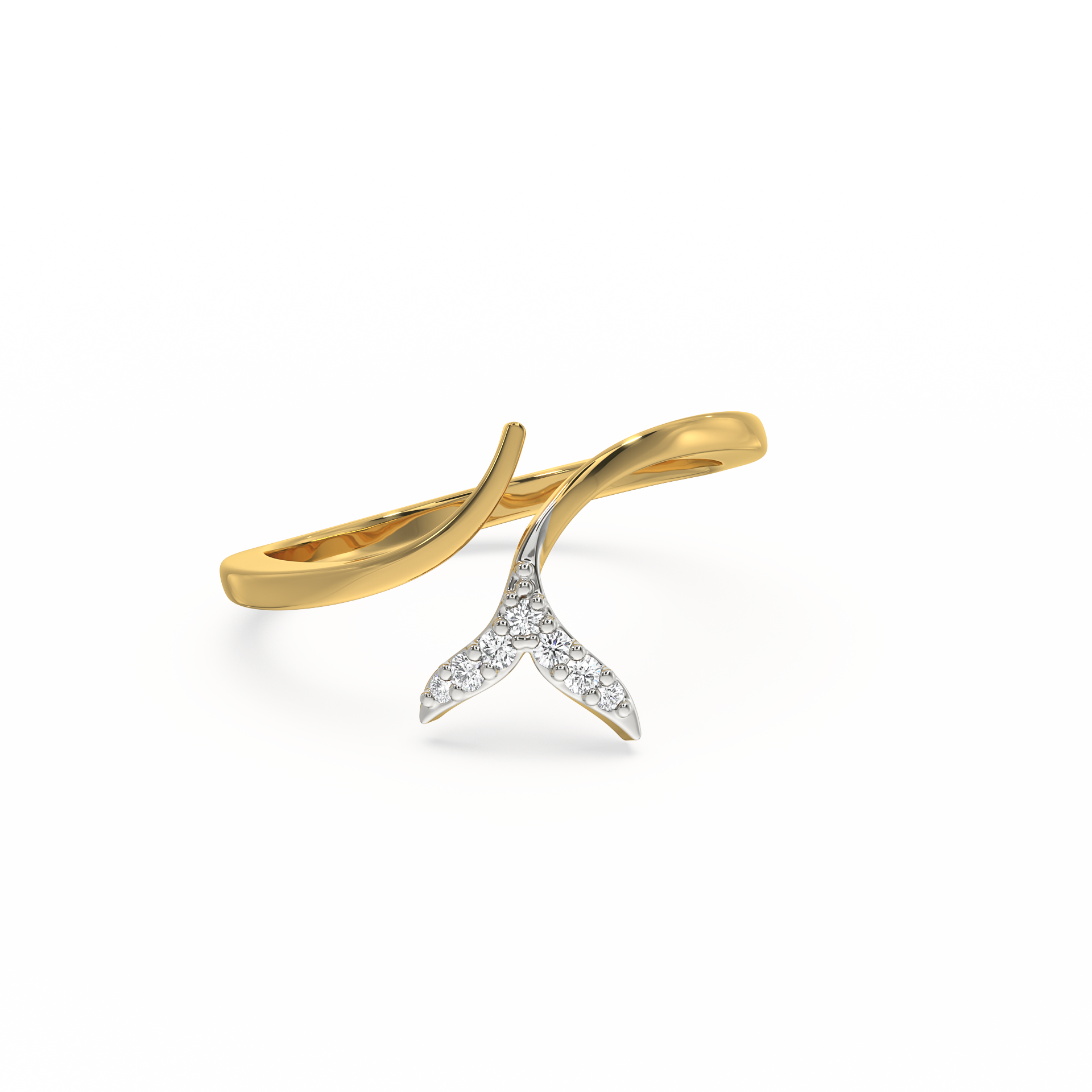 Mystic Tail Ring - 18kt Gold Vermeil Lab Grown Diamond