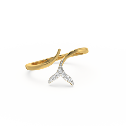 Mystic Tail Ring - 18kt Gold Vermeil Lab Grown Diamond