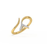 Mystic Tail Ring - 18kt Gold Vermeil Lab Grown Diamond