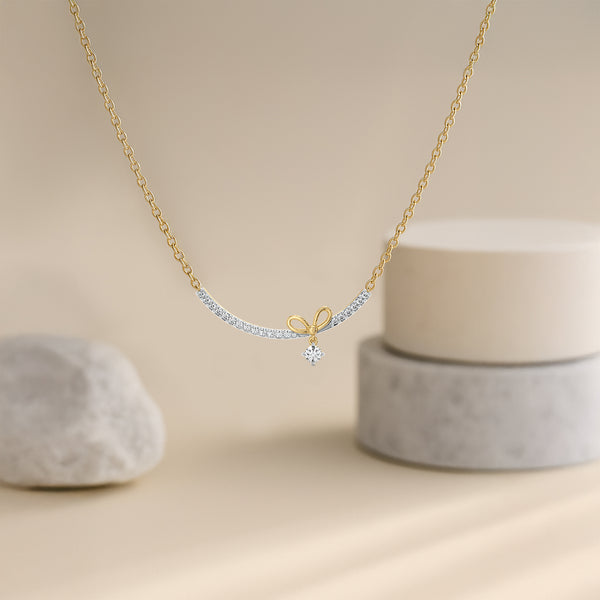 Lukson Ribboned Dreams - Lab Grown Diamond Necklace