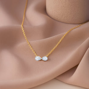 Infinity Pears - Lab Diamond Necklace