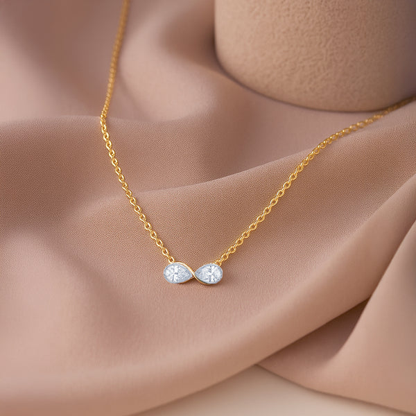 Lukson Infinity Pears - Lab Grown Diamond Necklace