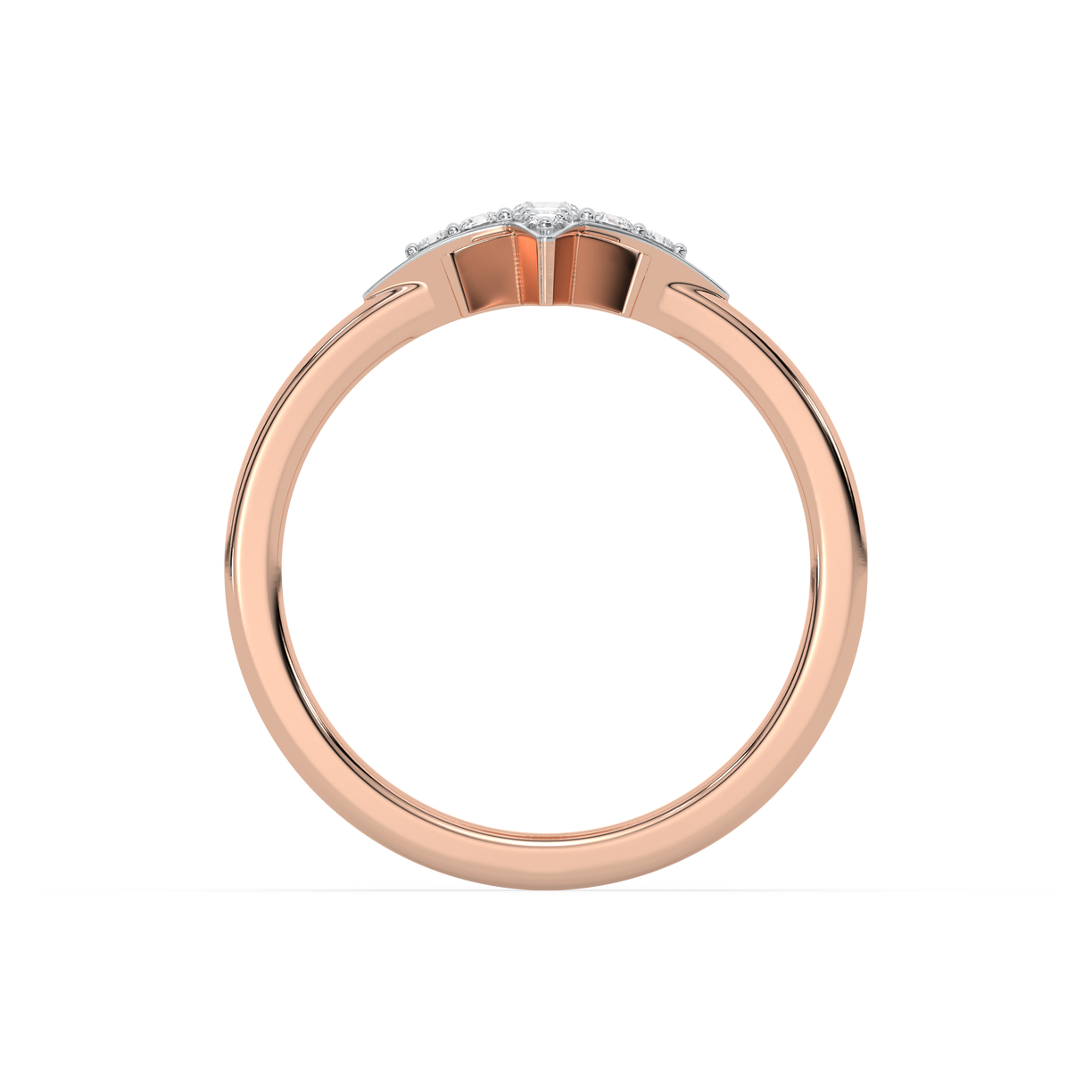 North Star Ring -18kt Rose Gold Vermeil Lab Grown Diamond