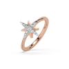 Lukson North Star Ring 18k Rose Gold Vermeil Lab Grown Diamond Ring