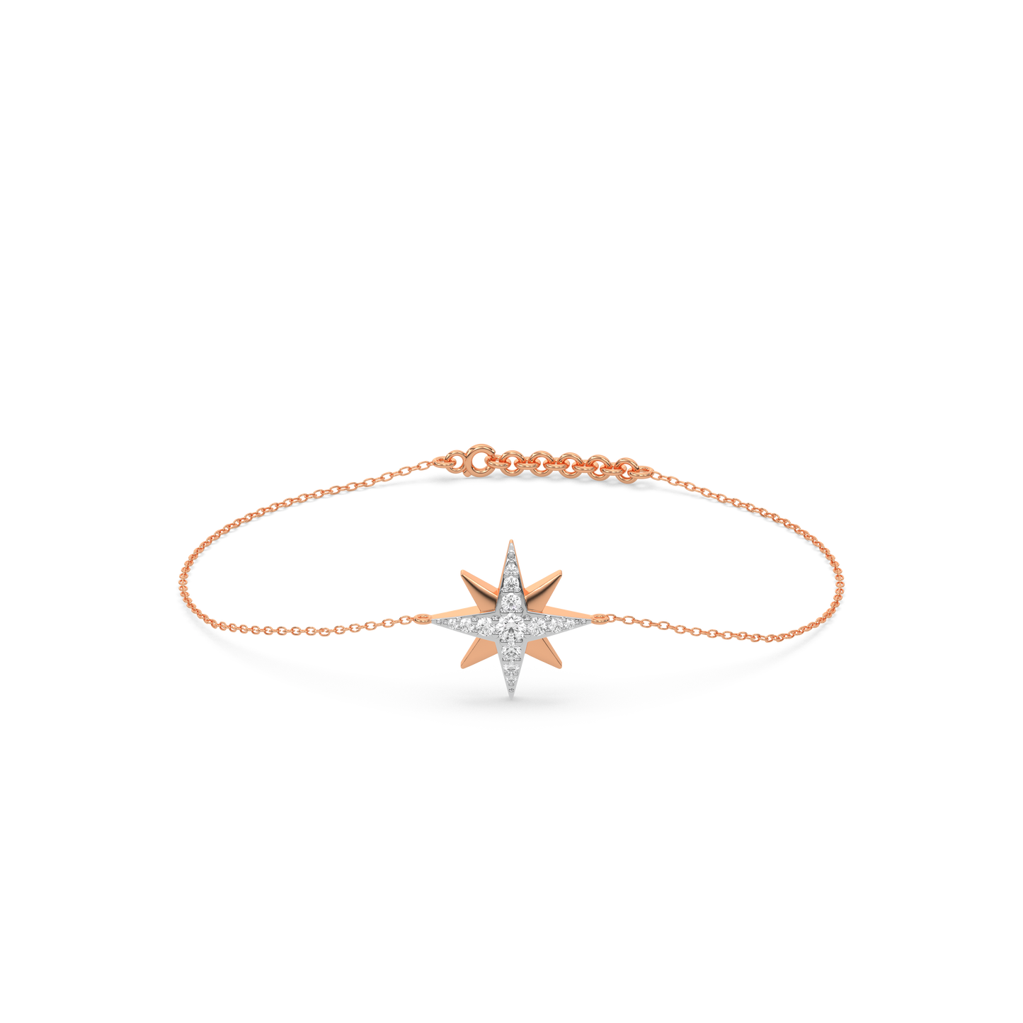 Northstar - 18kt Rose Gold Vermeil Lab Grown Diamond Bracelet