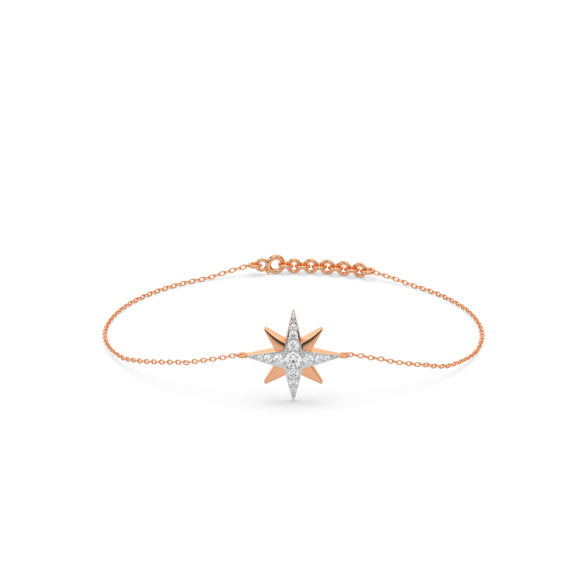 Northstar - 18kt Rose Gold Vermeil Lab Grown Diamond Bracelet