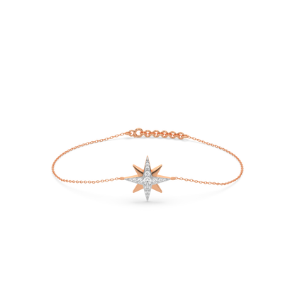 Northstar - 18kt Rose Gold Vermeil Lab Grown Diamond Bracelet