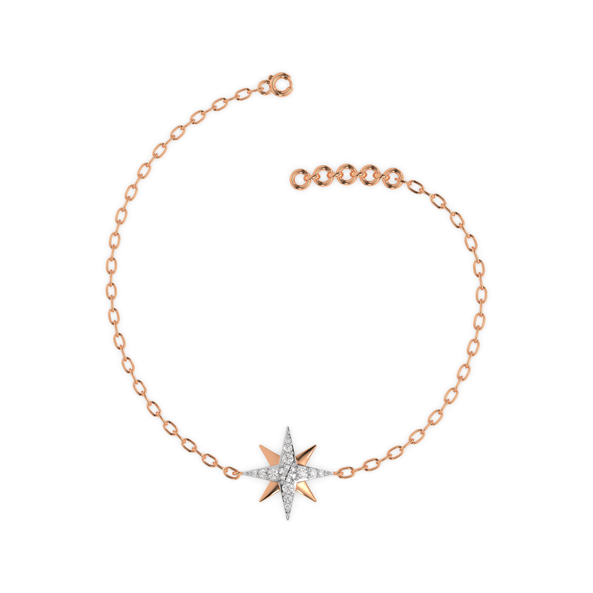 Northstar - 18kt Rose Gold Vermeil Lab Grown Diamond Bracelet