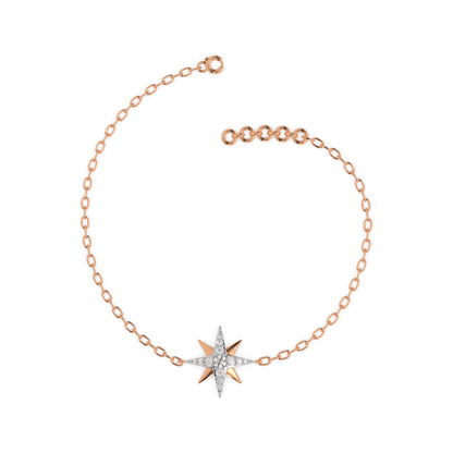Northstar - 18kt Rose Gold Vermeil Lab Grown Diamond Bracelet