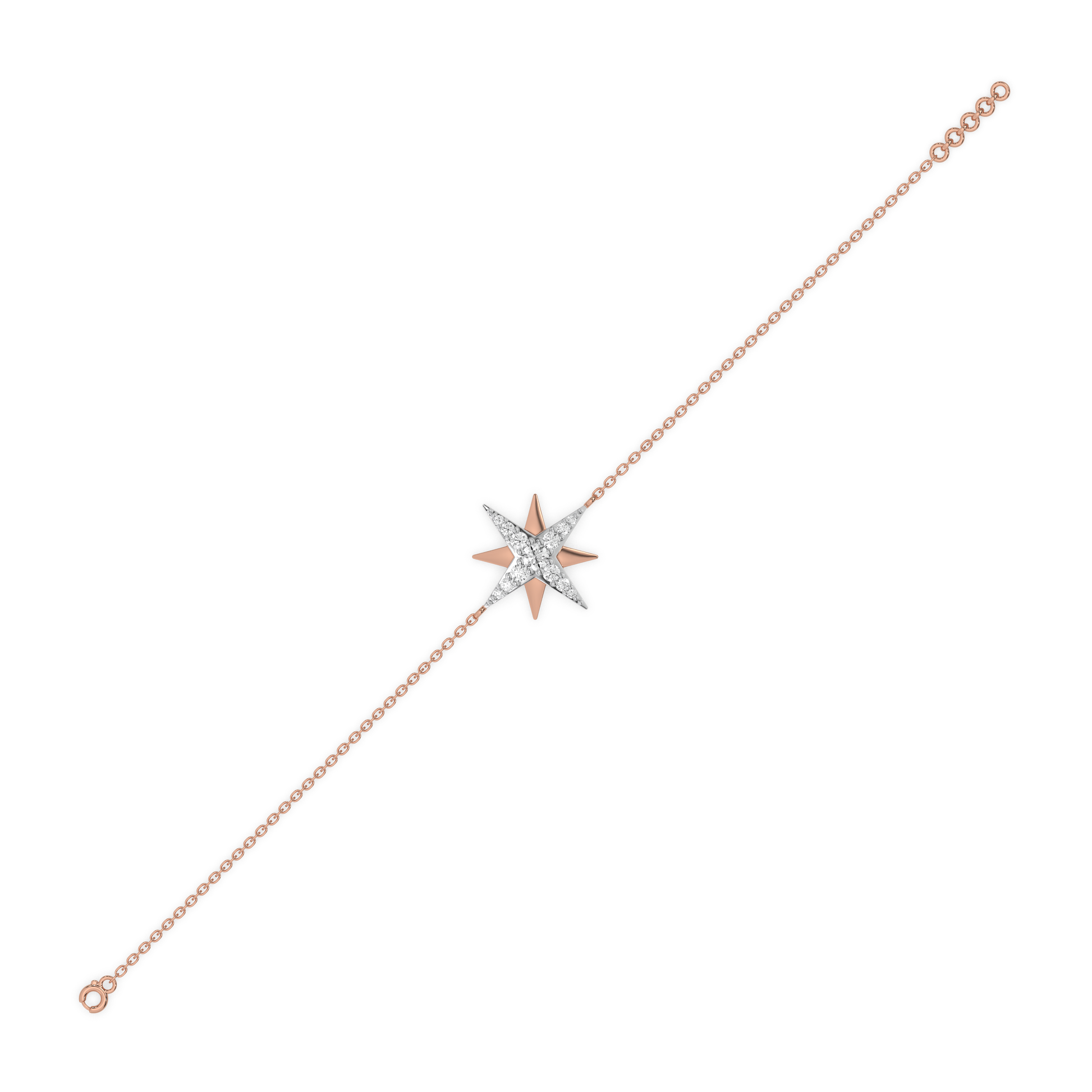 Northstar - 18kt Rose Gold Vermeil Lab Grown Diamond Bracelet
