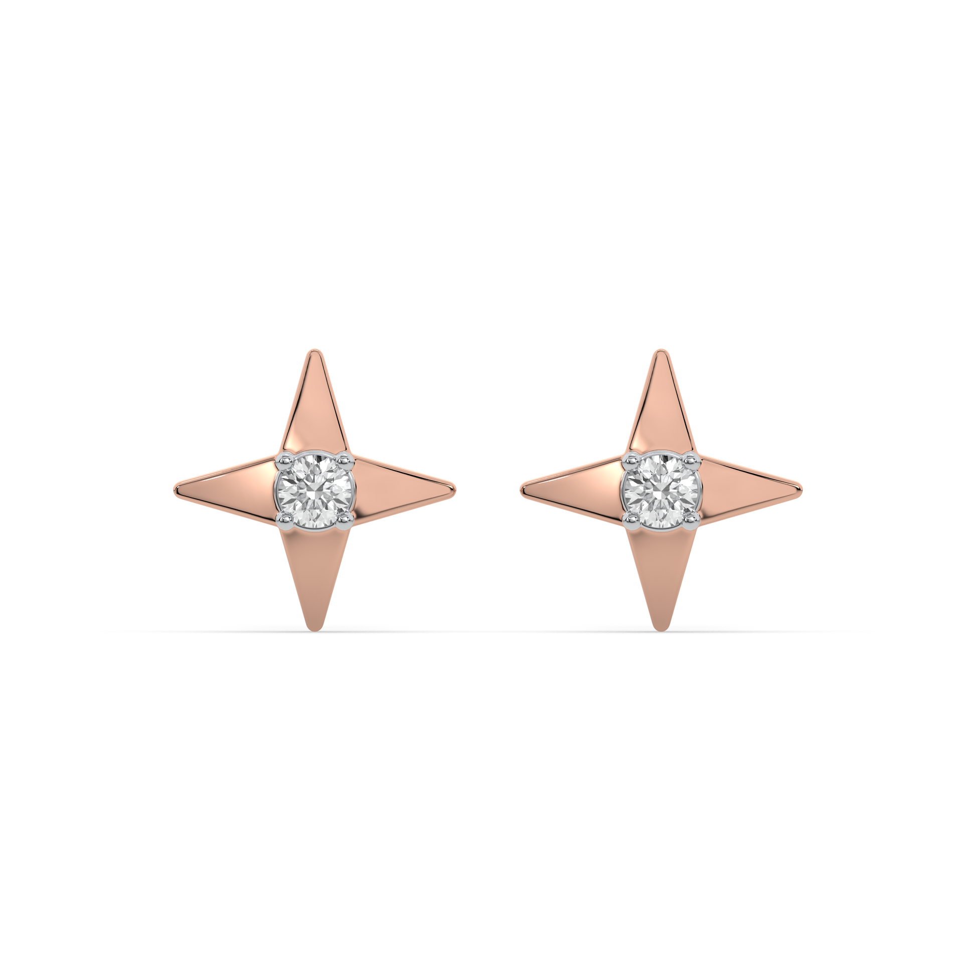 Nova Studs - 18kt Rose Gold Vermeil Lab Grown Diamond Earrings