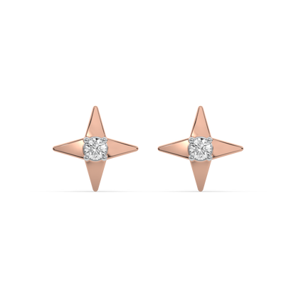 Nova Studs - 18kt Rose Gold Vermeil Lab Grown Diamond Earrings