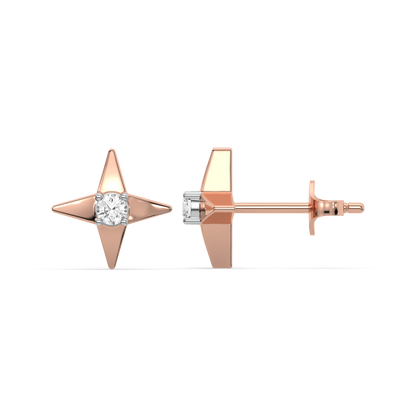 Nova Studs - 18kt Rose Gold Vermeil Lab Grown Diamond Earrings