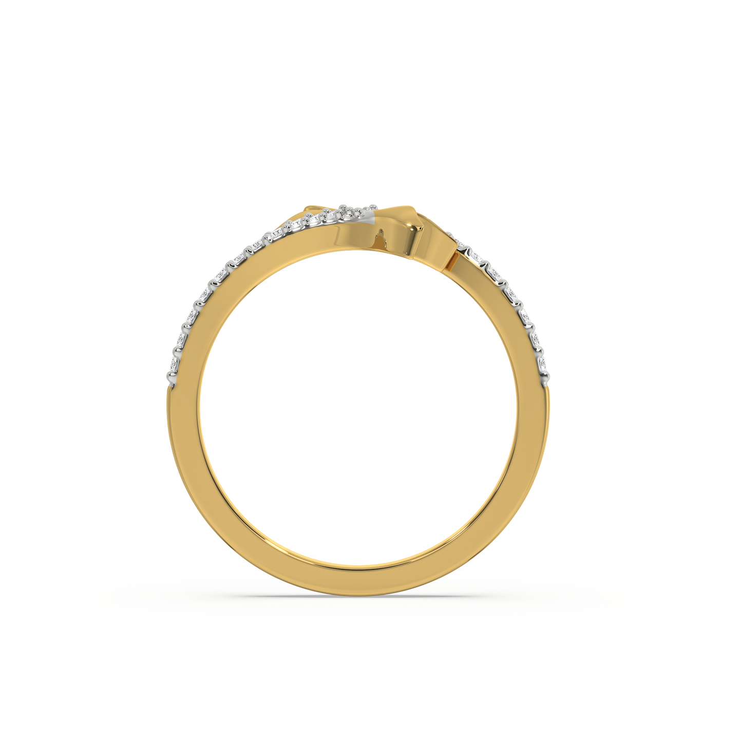 Ocean's Embrace Open Top Ring- 18kt Gold Vermeil Lab Grown Diamond Ring