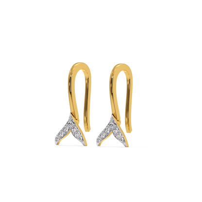 Ocean's Whisper Drop - 18kt Gold Vermeil Lab Grown Diamond Earrings