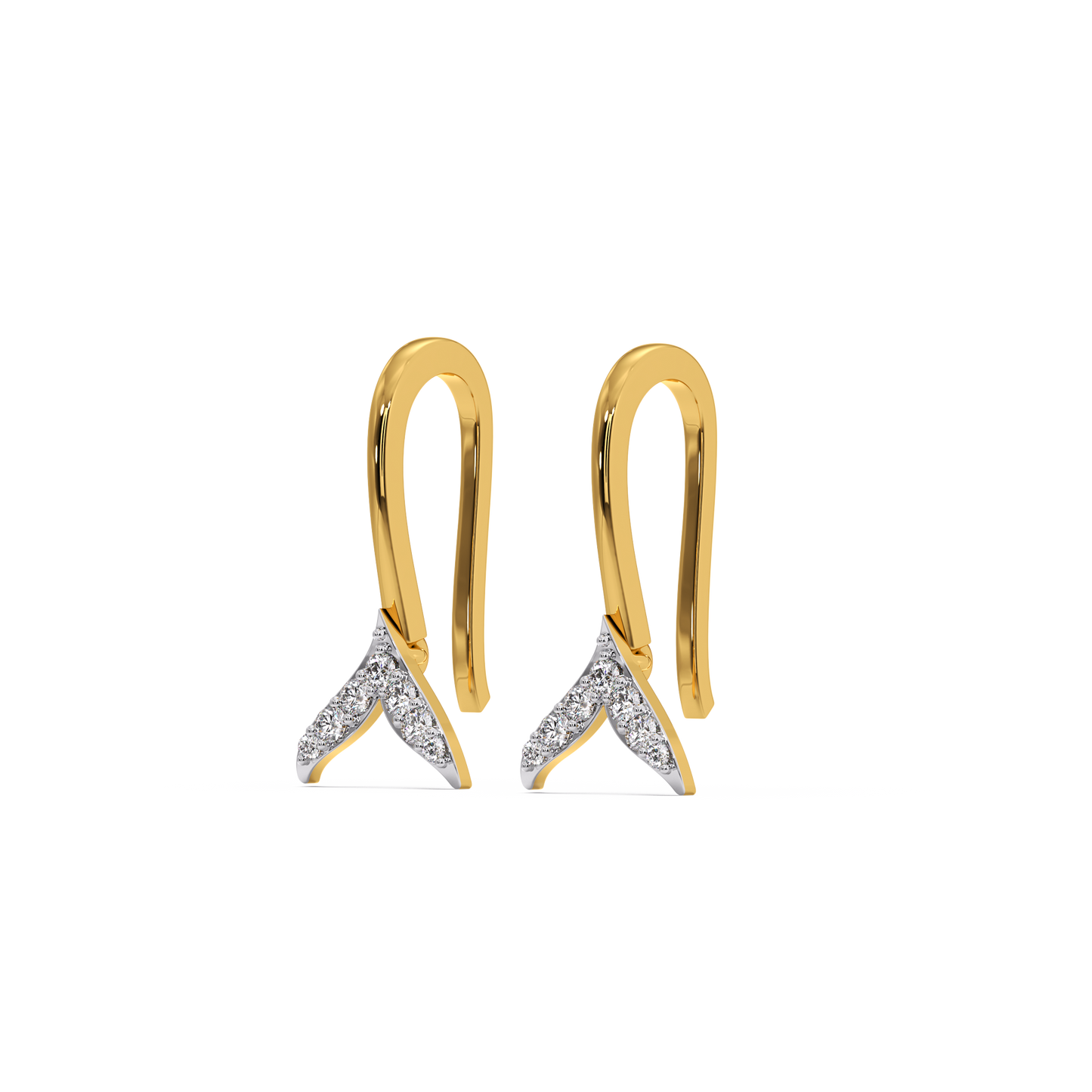Ocean's Whisper Drop - 18kt Gold Vermeil Lab Grown Diamond Earrings