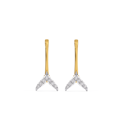 Ocean's Whisper Drop - 18kt Gold Vermeil Lab Grown Diamond Earrings