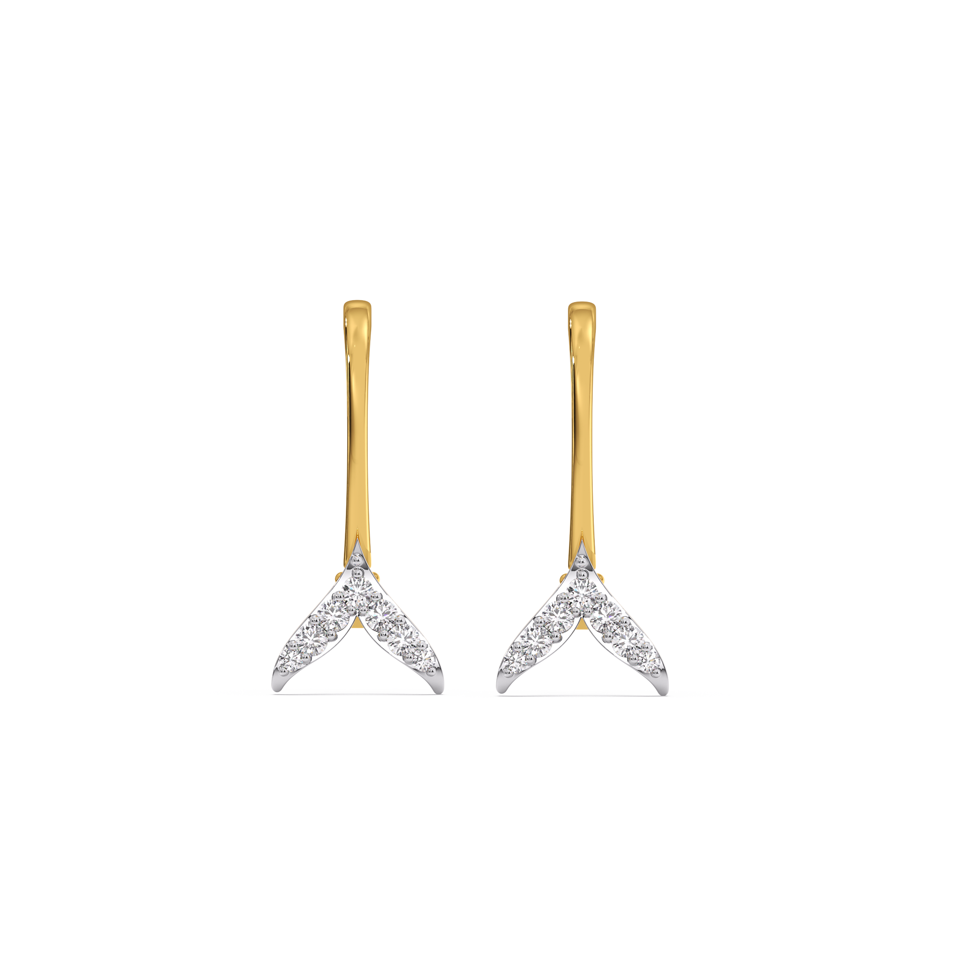 Ocean's Whisper Drop - 18kt Gold Vermeil Lab Grown Diamond Earrings