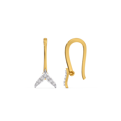 Ocean's Whisper Drop - 18kt Gold Vermeil Lab Grown Diamond Earrings