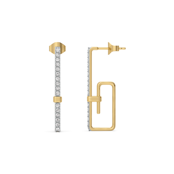 Paper Clip Lab Diamond Earrings - Lukson 