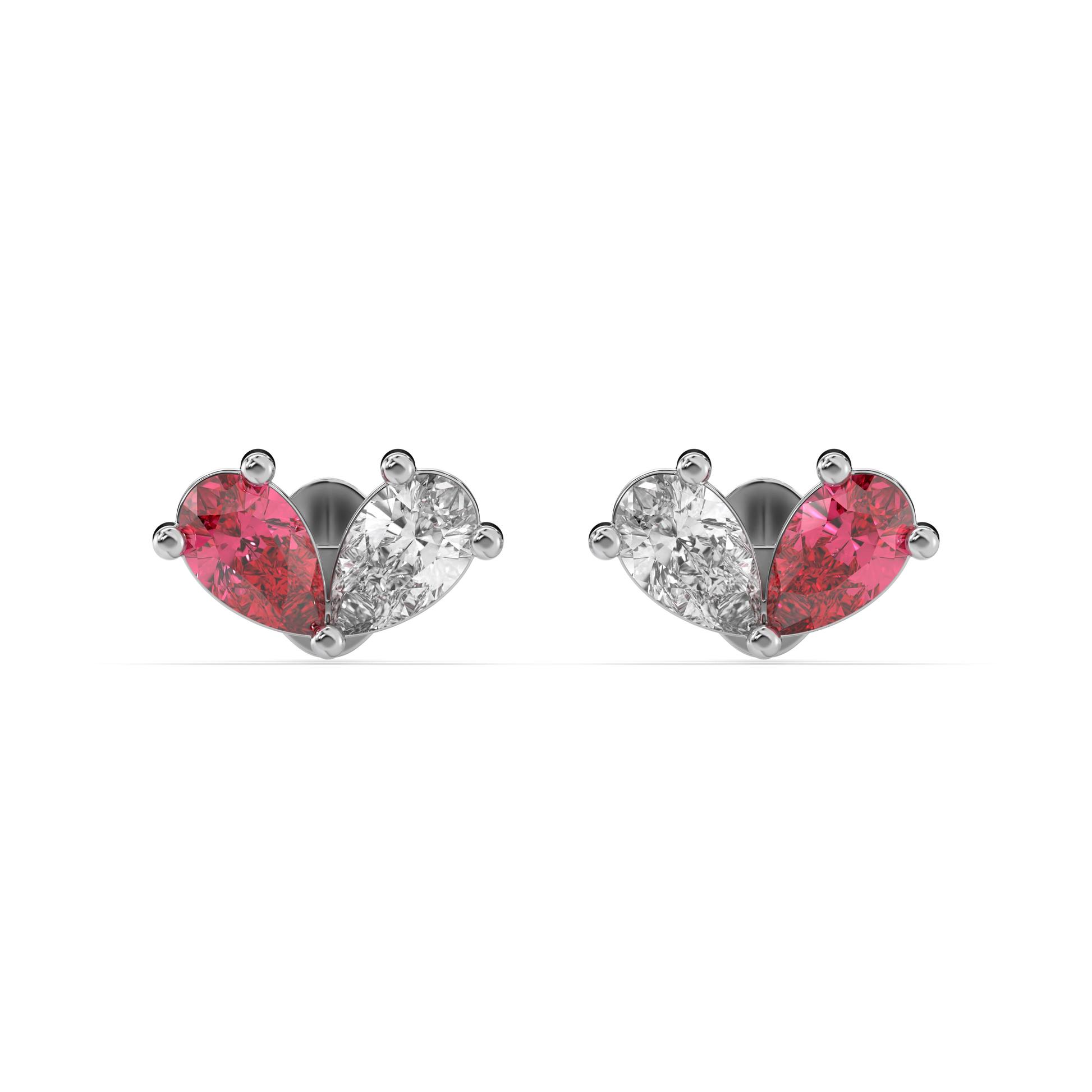 Scarlet Whisper - Lab Diamond Stud Earrings