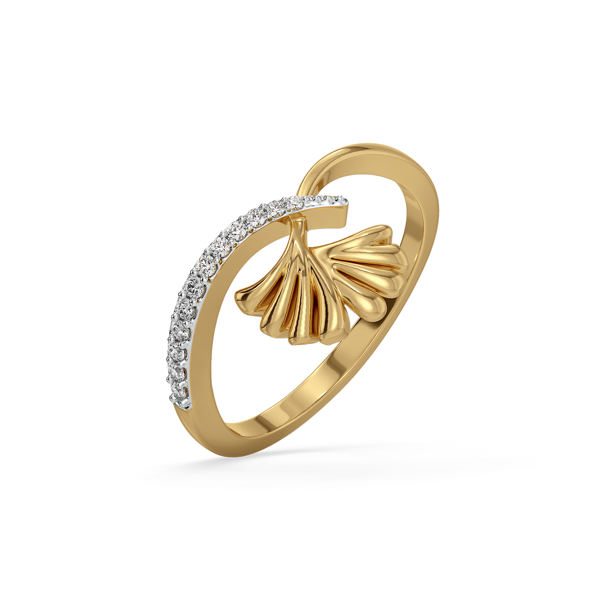 Petal Embrace - 18kt Gold Vermeil Lab Grown Diamond Ring