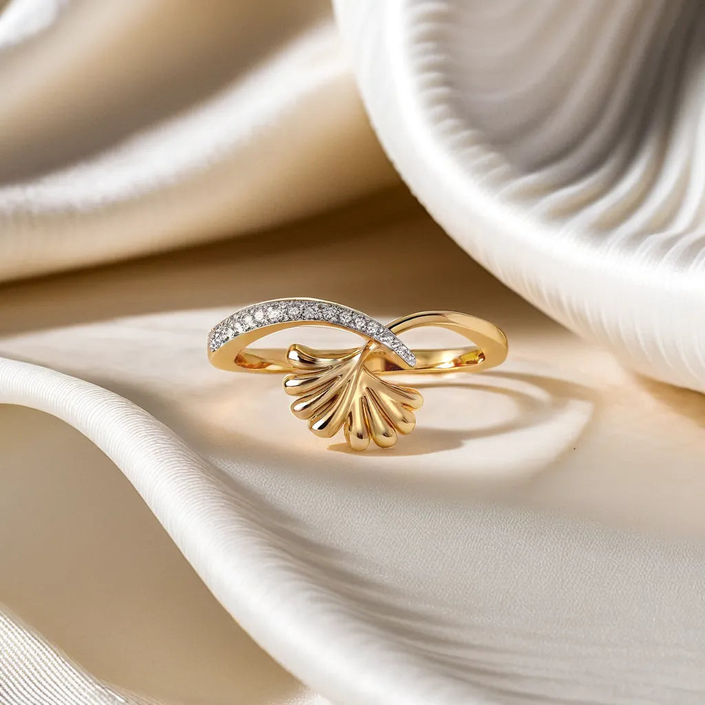 Petal Embrace - 18kt Gold Vermeil Lab Grown Diamond Ring