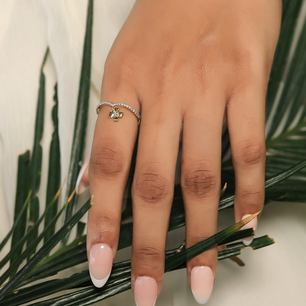 Petal Play - 18kt Gold Vermeil Lab Grown Diamond Ring