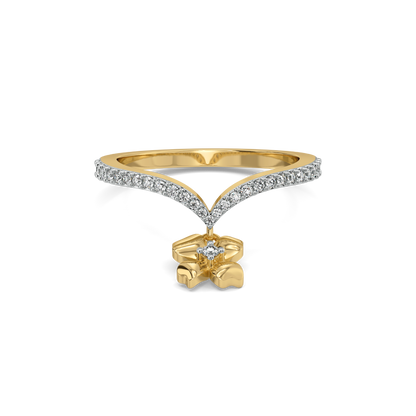 Petal Play - 18kt Gold Vermeil Lab Grown Diamond Ring