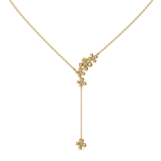 Petal Play Lariat Necklace 18kt Gold Vermeil 