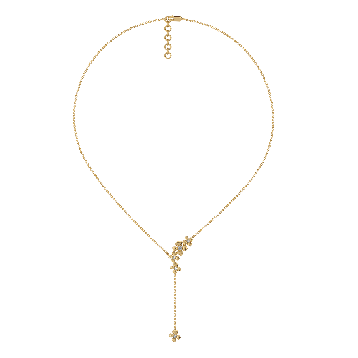 Petal Play Lariat Necklace 18kt Gold Vermeil 