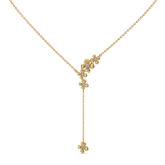 Petal Play - Lab Diamond Lariat Necklace