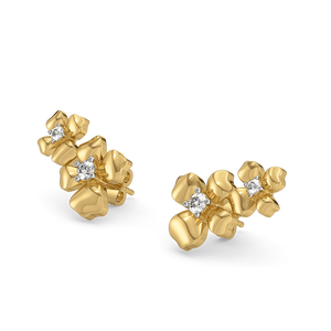 Petal Play - Lab Diamond Stud Earrings