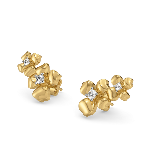 Lukson Petal Play Lab Grown Diamond Stud Earrings