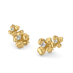 Petal Play - Lab Diamond Stud Earrings