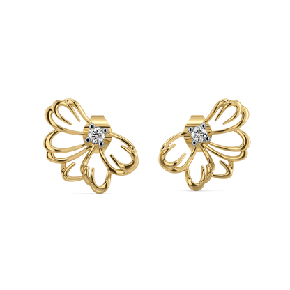 Petal Radiance Stud - 18kt Gold Vermeil Lab Grown Diamond Earrings