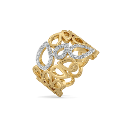 Petalicious Cocktail Ring-18kt Gold Vermeil Lab Grown Diamond Ring